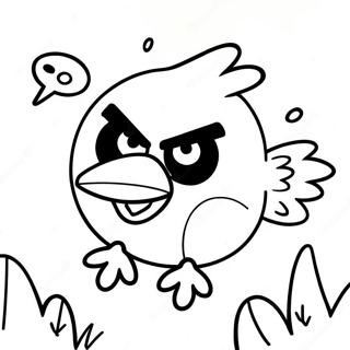 Pagina Para Colorir Do Passaro Vermelho Dos Angry Birds Voando 29390-6393