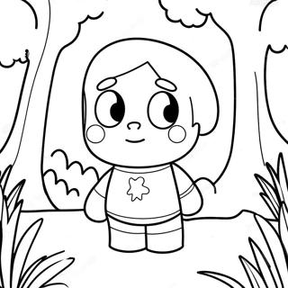 Pagina Para Colorir De Steven Universe Em Uma Floresta Magica 29575-6437