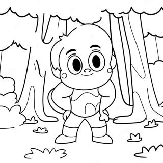 Pagina Para Colorir De Steven Universe Em Uma Floresta Magica 29575-6438