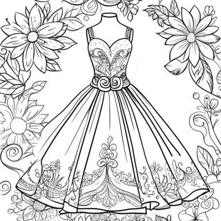 Pagina Para Colorir De Moda Com Vestido Estiloso 29664-6456