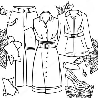 Pagina Para Colorir De Moda Com Conjunto Da Moda 29665-6459