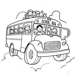 Pagina Para Colorir Do Onibus Escolar Feliz Com Criancas 29855-6499