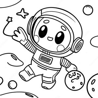 Pagina Para Colorir Do Astronauta Fofo Flutuando No Espaco 29950-6514