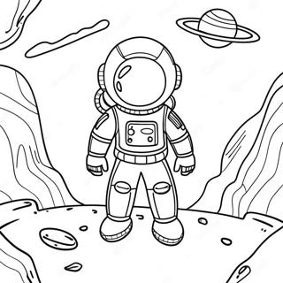 Pagina Para Colorir Do Astronauta Corajoso Explorando O Planeta Alienigena 29951-6518