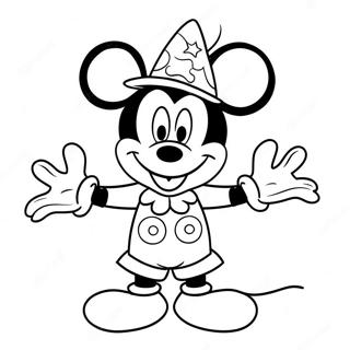 Mickey Mouse Fantasia De Halloween Pagina Para Colorir 30216-6574