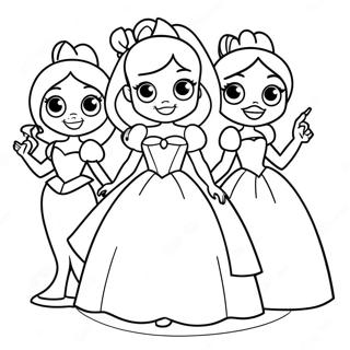 Princesas Da Disney Em Fantasias De Halloween Pagina Para Colorir 30217-6577