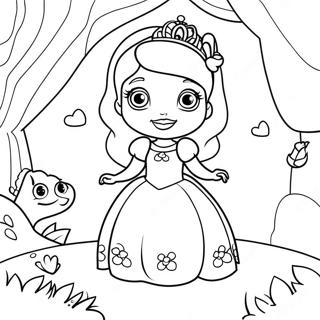 Sofia A Primeira Com Criaturas Magicas Pagina Para Colorir 30384-6620