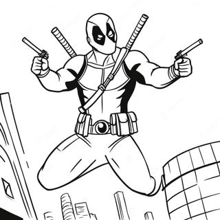 Deadpool Em Acao Pagina Para Colorir 30556-6655