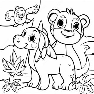 Animais Coloridos Da Selva Pagina Para Colorir 30642-6674