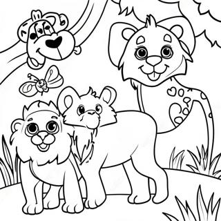 Animais Coloridos Da Selva Pagina Para Colorir 30642-6676