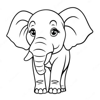 Pagina Para Colorir Elefante Gentil 3095 1318