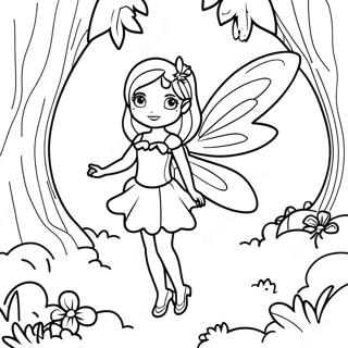 Fada Encantada Em Uma Floresta Pagina Para Colorir 31185 6799