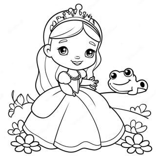 Princesa E Sapo Páginas Para Colorir