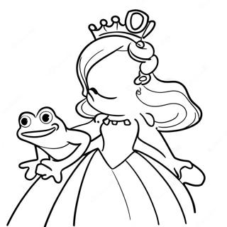 Pagina Para Colorir Princesa Elegante Com Um Sapo 31469-6855