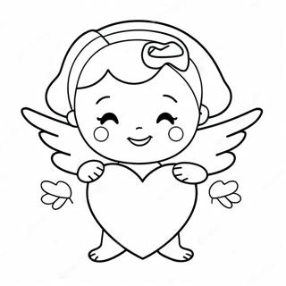 Anjo Fofo Com Coracao Para Colorir 31822-6936