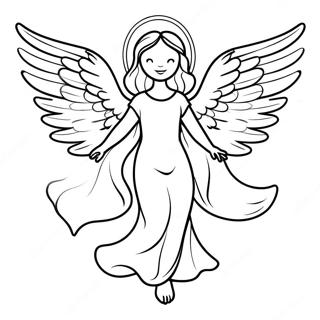 Anjo Majestoso Com Asas Para Colorir 31823 6940