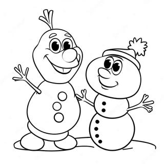 Olaf Fofo Com Um Boneco De Neve Para Colorir 31921-6957