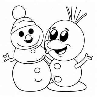 Olaf Fofo Com Um Boneco De Neve Para Colorir 31921-6959