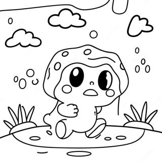 Keroppi Brincando Na Chuva Pagina Para Colorir 32199-7015