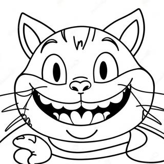 Gato De Cheshire Sorridente Para Colorir 32551-7097