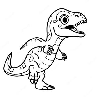 Velociraptor Colorido Rugindo Para Colorir 32632-7114