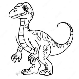 Velociraptor Colorido Rugindo Para Colorir 32632-7115