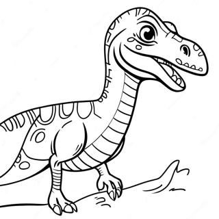 Velociraptor Colorido Rugindo Para Colorir 32632-7116