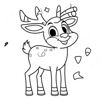 Pagina Para Colorir Do Rudolph Com Luzes De Natal 32900-7185