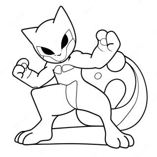 Mewtwo Páginas Para Colorir