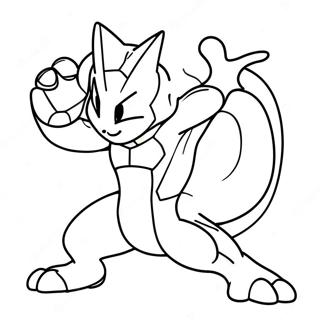 Mewtwo Em Posicao De Batalha Pagina Para Colorir 33073-7214