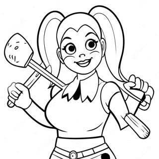 Harley Quinn Com Um Martelo Pagina Para Colorir 33261-7255