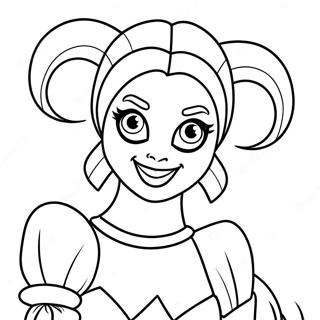 Harley Quinn Em Um Fantasia De Bobo Da Corte Pagina Para Colorir 33262-7257