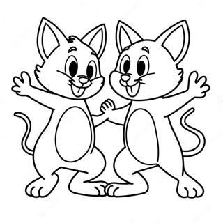 Tom E Jerry Danca Boba Pagina Para Colorir 33349-7277