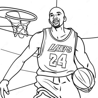 Kobe Bryant Arremessando Pagina Para Colorir 33440-7298