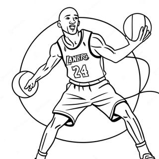 Kobe Bryant Arremessando Pagina Para Colorir 33440-7300