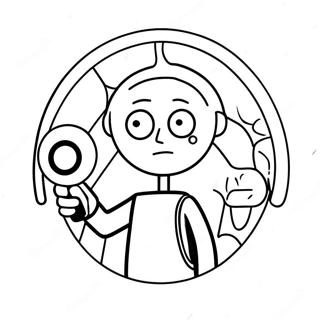 Pagina Para Colorir Do Morty Segurando Uma Arma De Portal 33630-7338