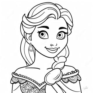 Elsa Em Um Vestido Brilhante Pagina Para Colorir 3383-1199