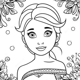 Elsa Com Flocos De Neve Pagina Para Colorir 3384-2161