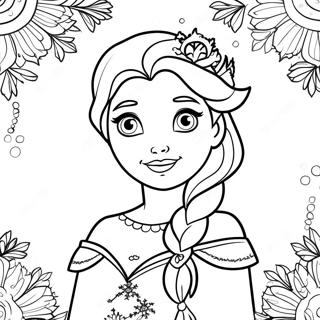 Elsa Com Flocos De Neve Pagina Para Colorir 3384-2162