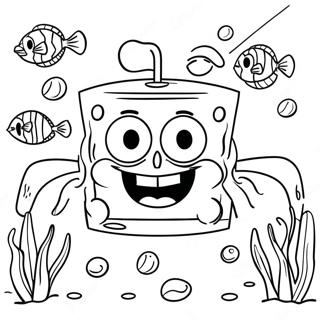 Pagina Para Colorir Aventura Subaquatica Do Bob Esponja 34085-7434