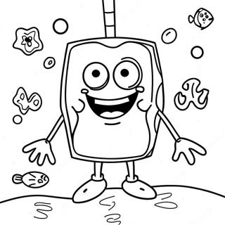 Pagina Para Colorir Aventura Subaquatica Do Bob Esponja 34085-7435