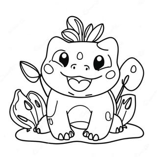 Bulbasaur Feliz Com Um Grande Sorriso Para Colorir 34160-7457