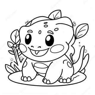 Bulbasaur Feliz Com Um Grande Sorriso Para Colorir 34160-7458