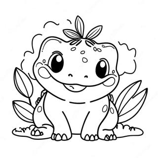 Bulbasaur Feliz Com Um Grande Sorriso Para Colorir 34160-7459