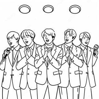 Pagina Para Colorir Dos Membros Do Bts Cantando No Palco 34435-7516