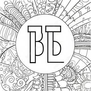 Pagina Para Colorir Do Logo Do Bts Com Fundo Colorido 34436-7518