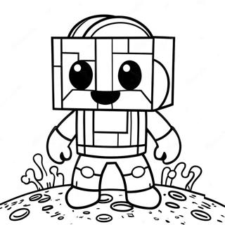 Personagem De Videogame Pixelado Pagina Para Colorir 34968-7634