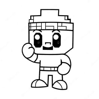 Personagem De Videogame Pixelado Pagina Para Colorir 34968-7636