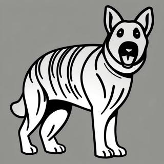 Pastor Alemao Com Uma Bola Pagina Para Colorir 35059-7661