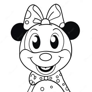 Pagina Para Colorir Da Minnie Mouse Fofa Com Laco 3570-1974